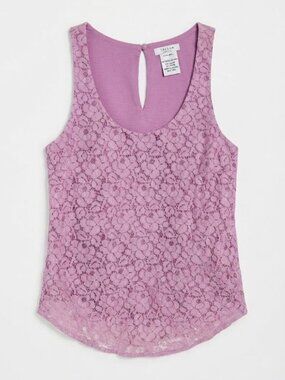 ARITZIA Talula Pink Floral Lace Tank Top